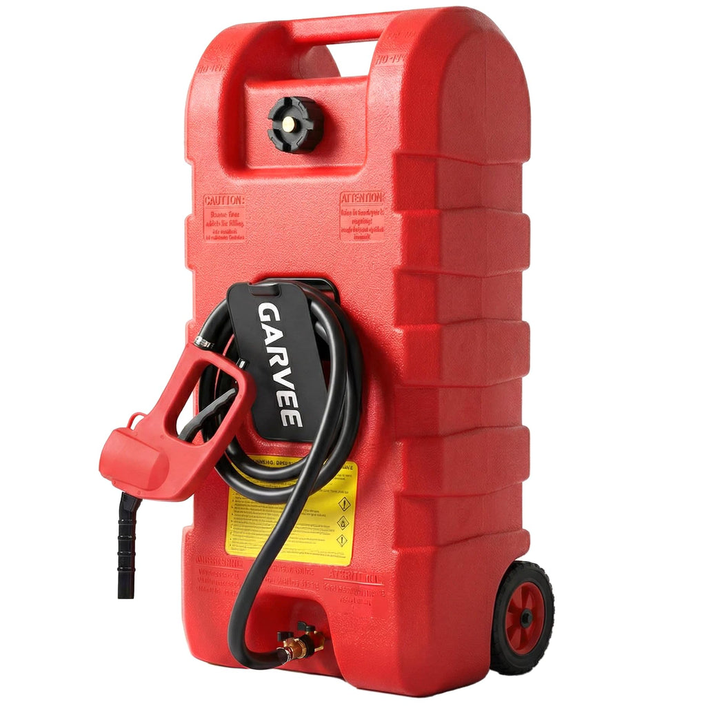 15 gal Red Portable Gas Can with Pump and Hose X2433