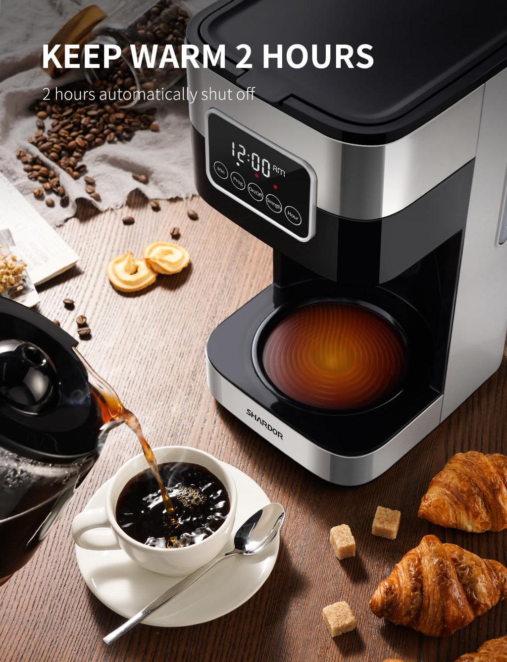 10-Cup Programmable Drip Coffee Maker with Permanent Filter D6491