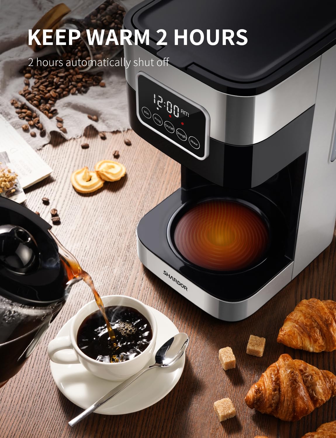 10-Cup Programmable Drip Coffee Maker with Permanent Filter D6491