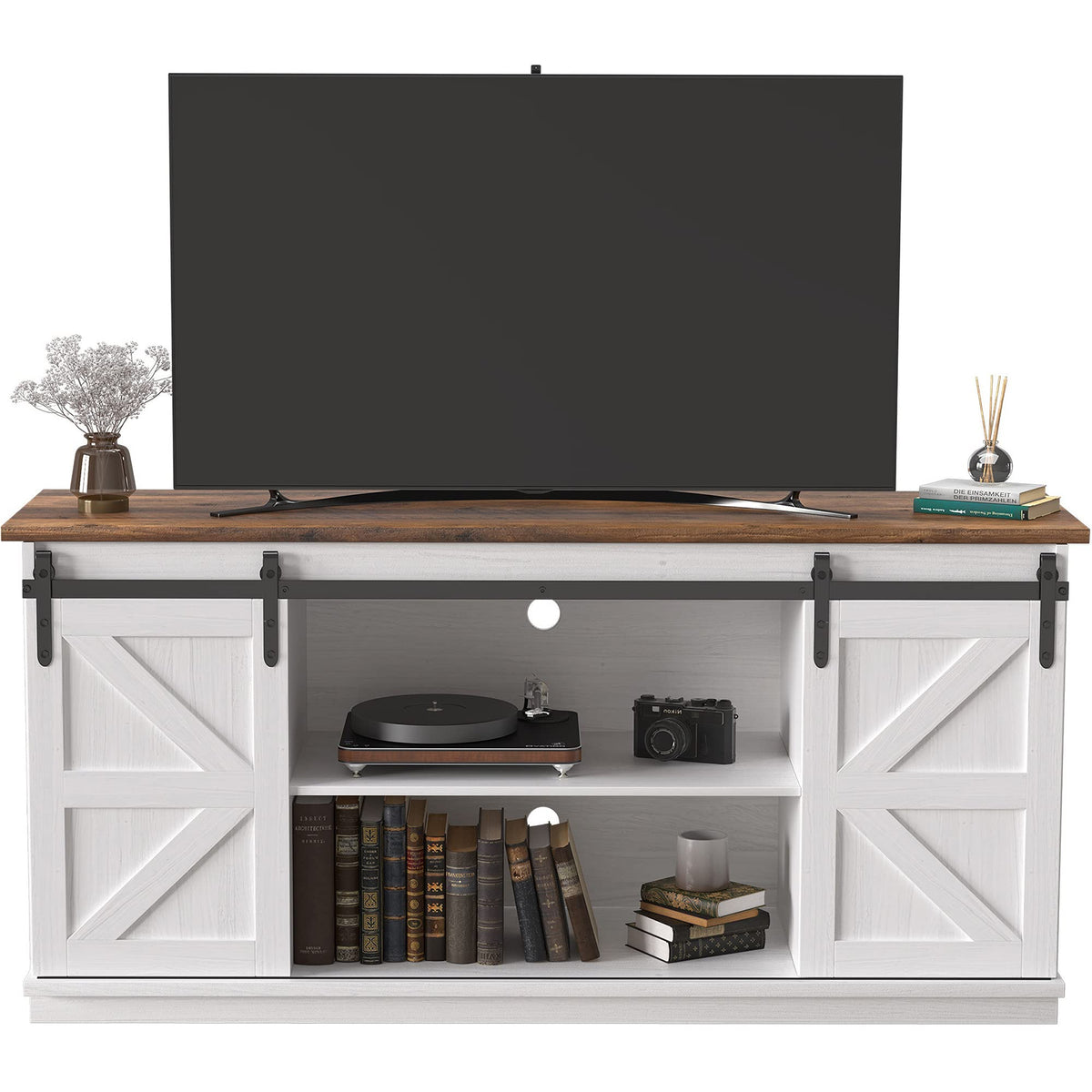 Bright White TV Stand for 65 Inch TV L51785