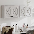 White Wall Mounted Laundry Room Cabinets E870