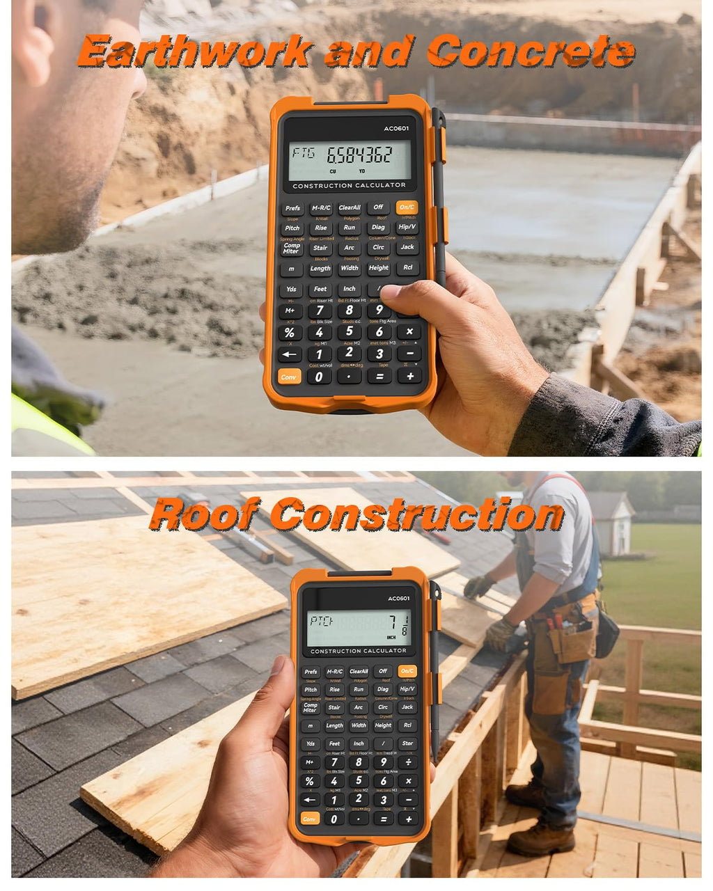 Construction Calculator with Writing Tablet O92981