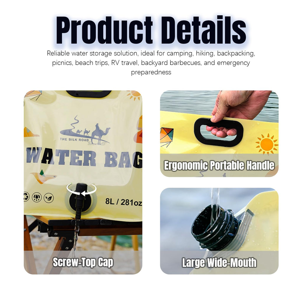 Collapsible 2 Gallon Water Container with Faucet P6746