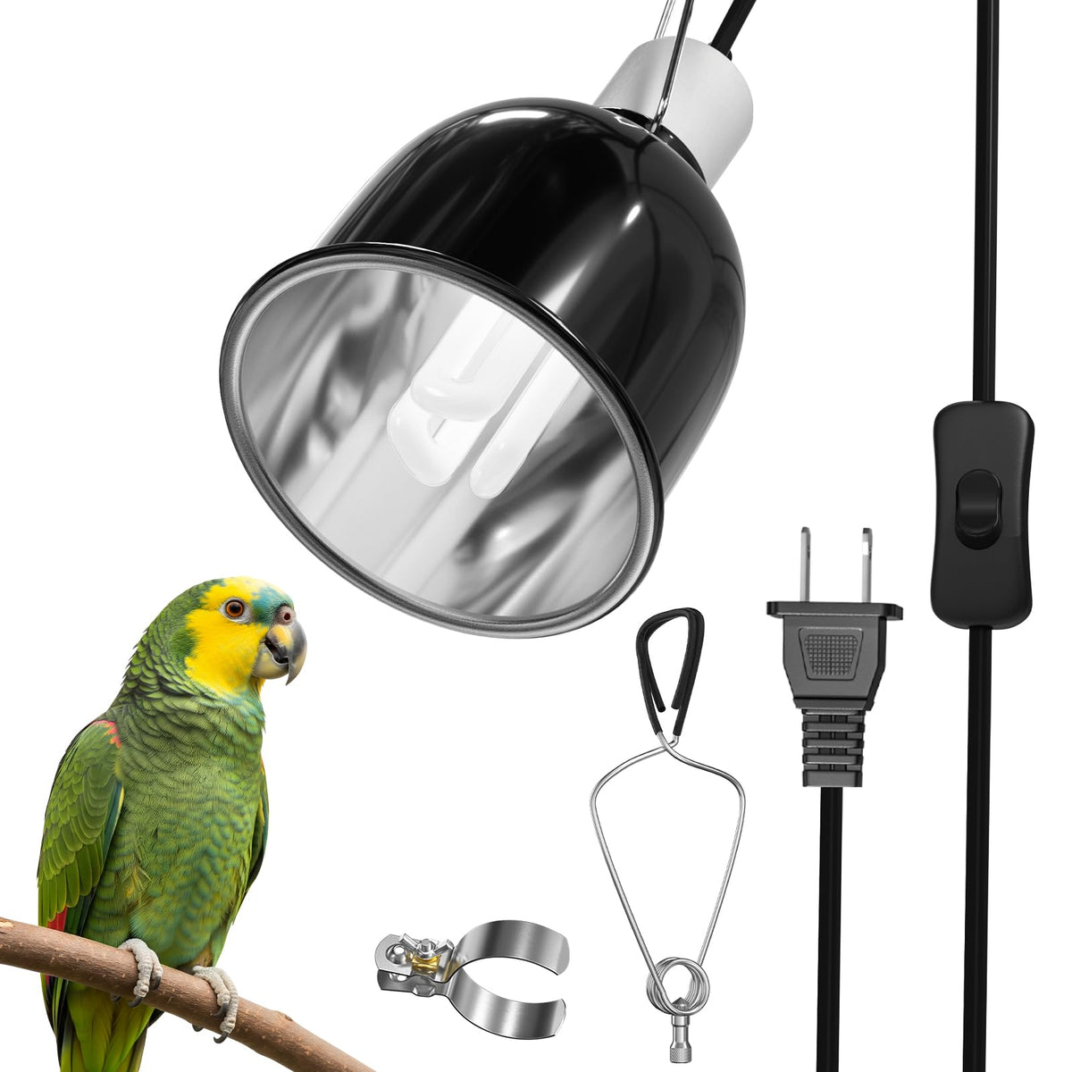 Deep Dome Lampshade with 2.4% UVB Bulb 20W W153698