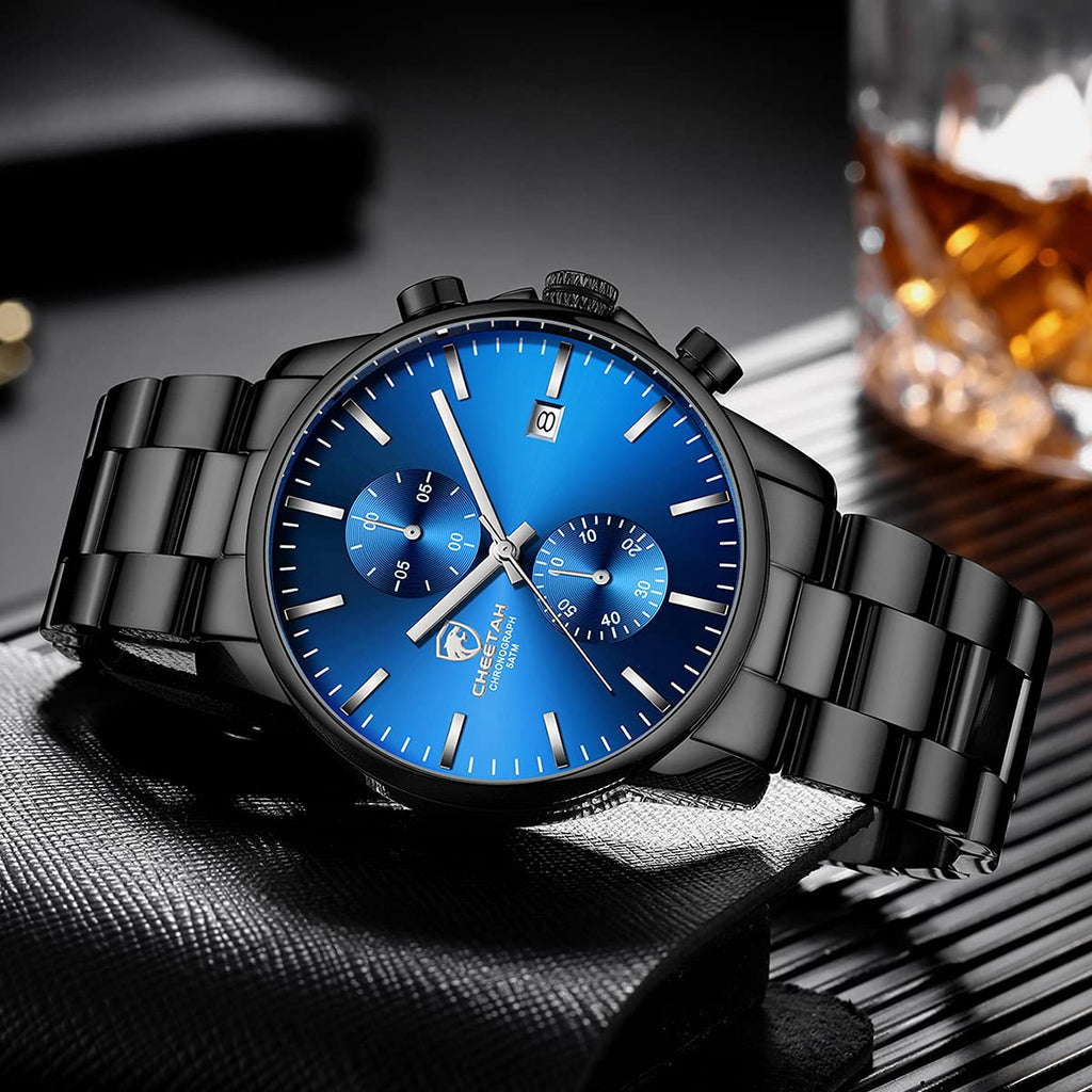 Mens Stainless Steel Waterproof Chronograph Quartz Watch U3091