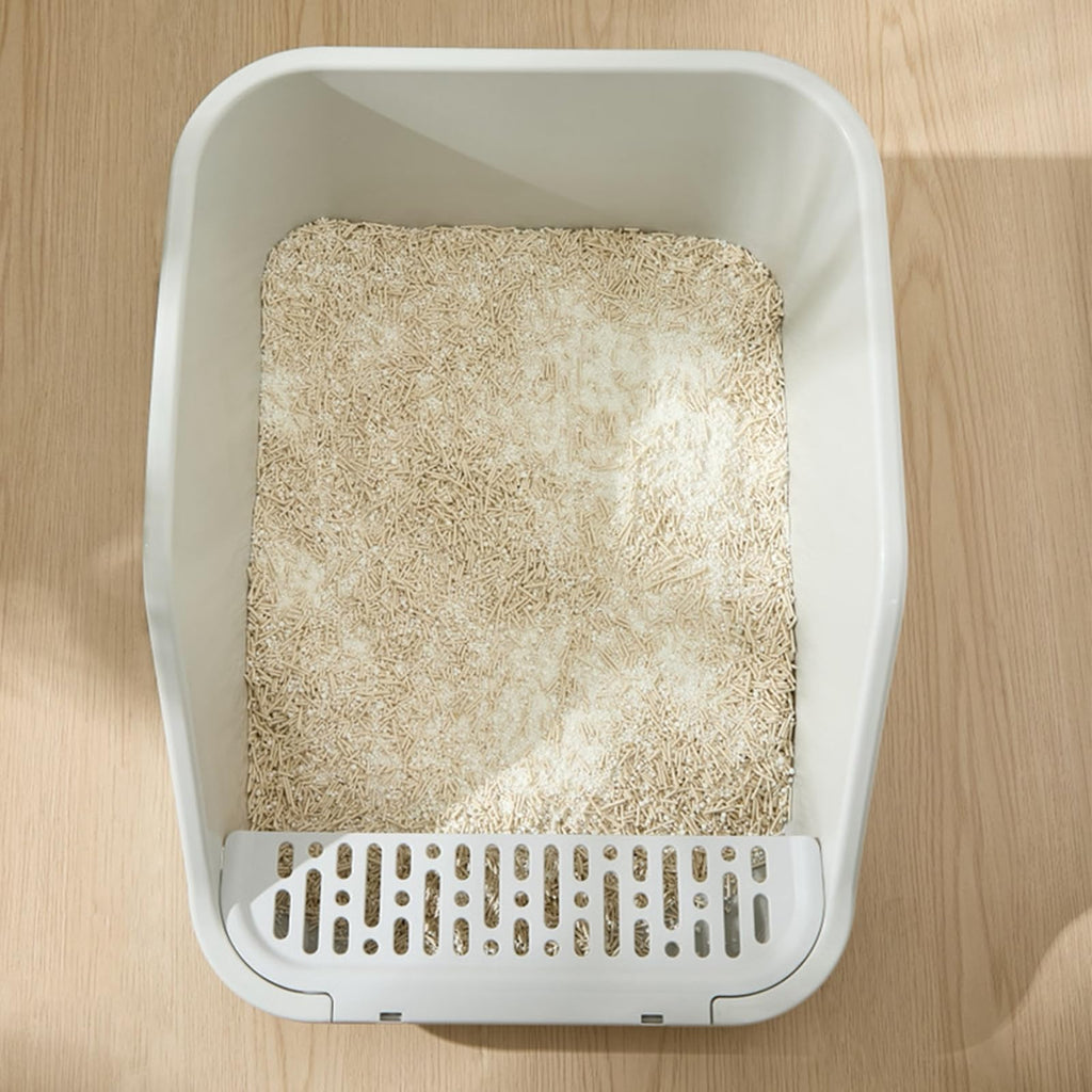 Large Cat Litter Box with High Sides and Low Entry U591954