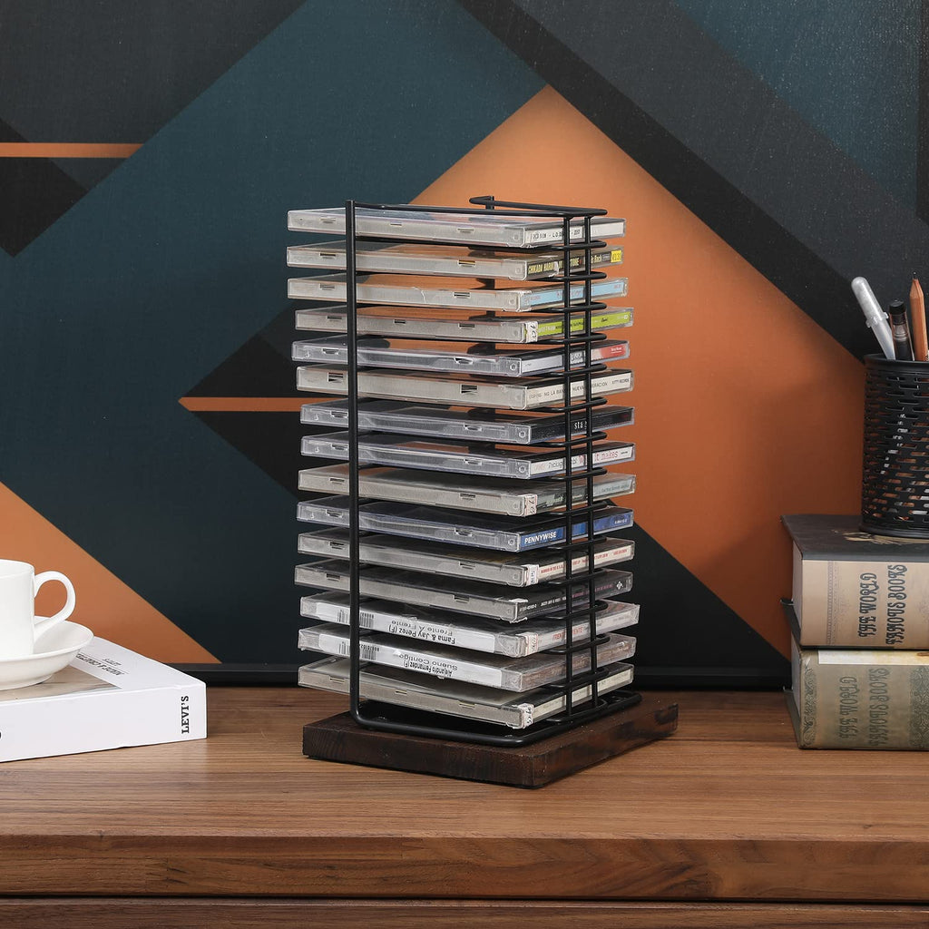 Black Metal CD Storage Rack D762502
