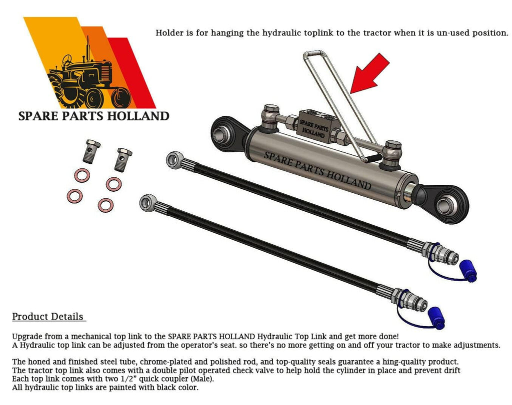 Hydraulic Top Link Cat 1-1 with Locking Block H251380