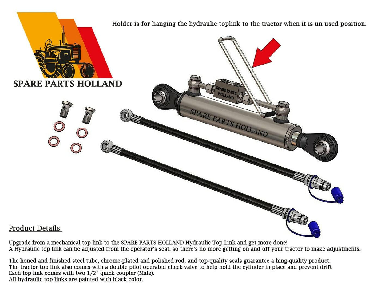 Hydraulic Top Link Cat 1-1 with Locking Block H251380
