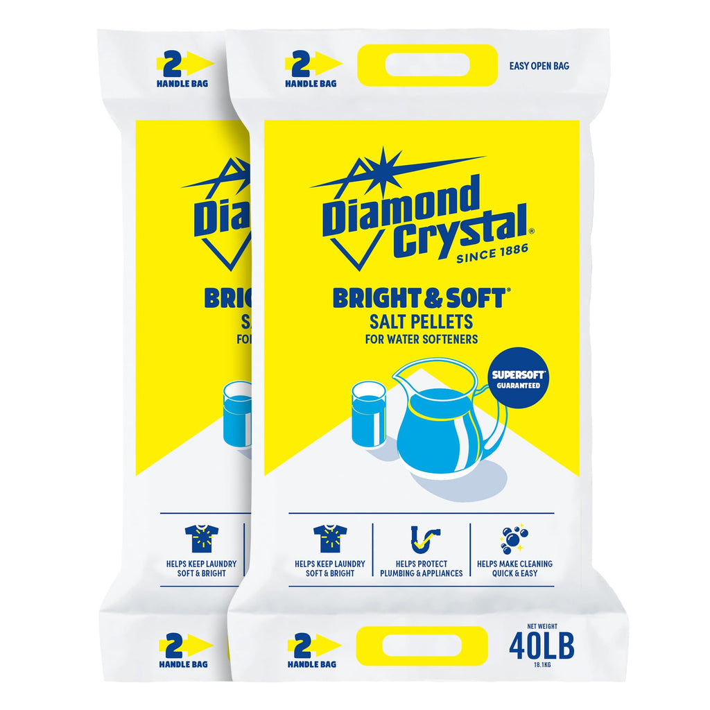 2 Pack Water Softener Salt Pellets, 40 Pounds F134