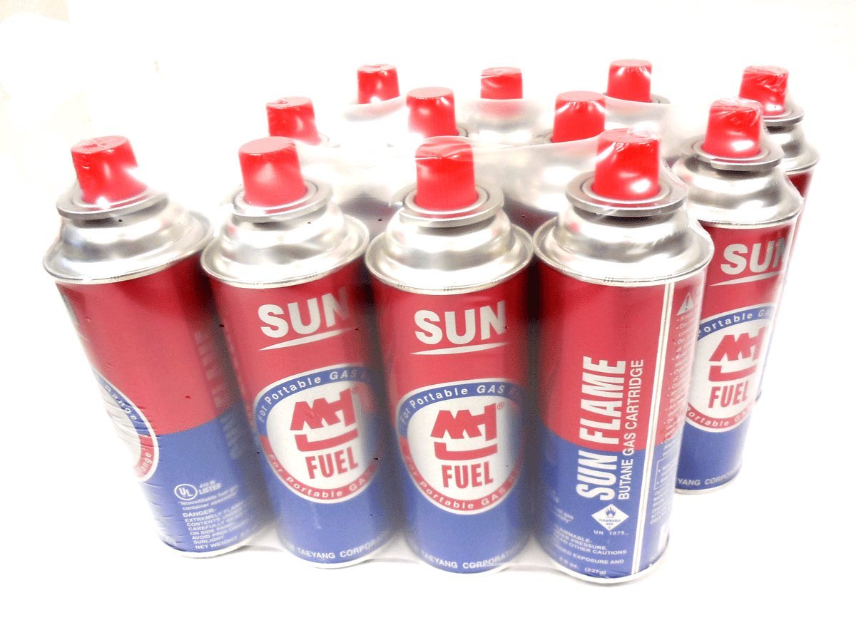 12 Cans Butane Gas Cartridge O577384