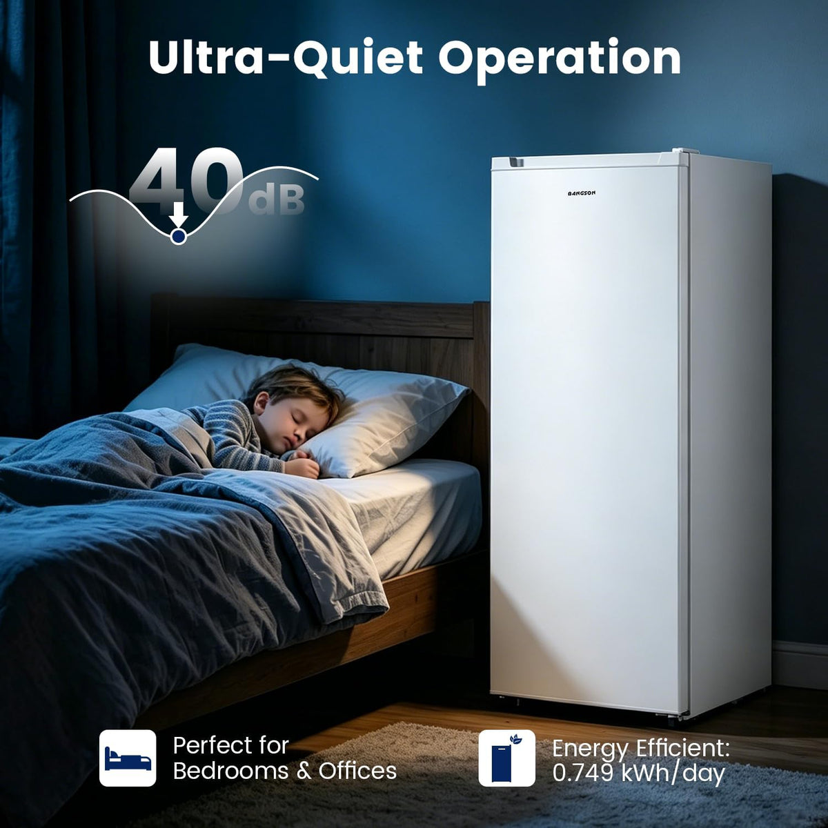 White 6.5 Cu.ft Upright Freezer D1825