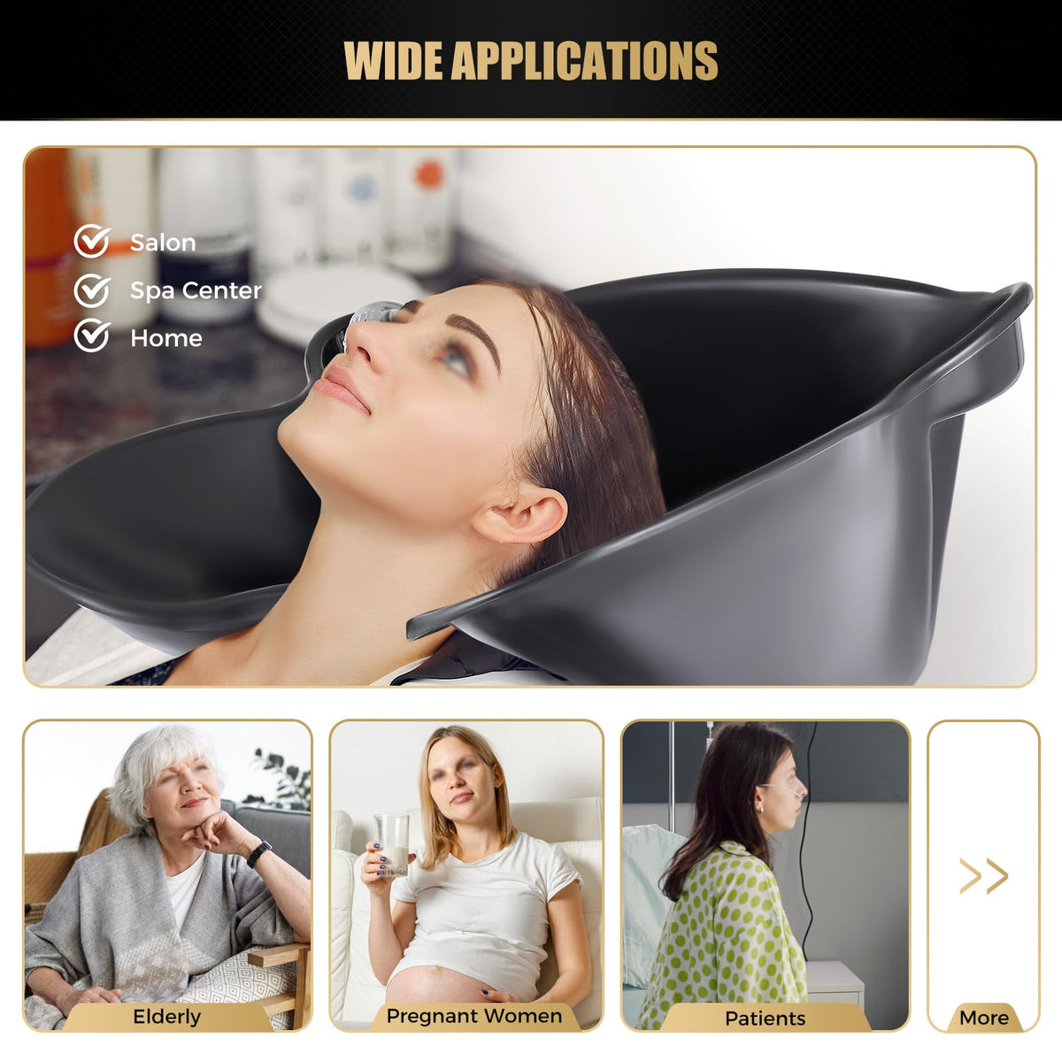 Portable Shampoo Bowl with Electric Pump F499710