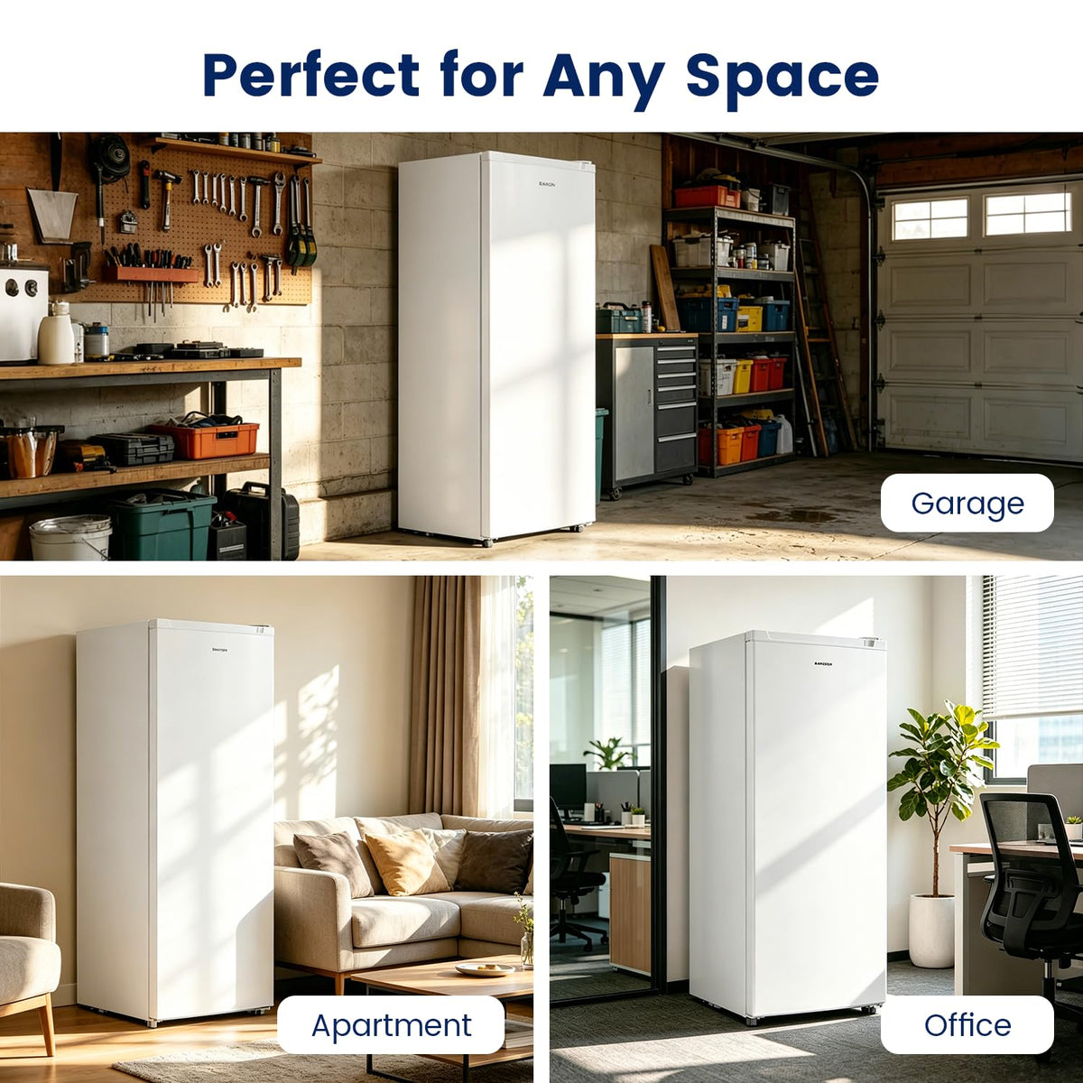 White 6.5 Cu.ft Upright Freezer D1825
