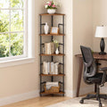 5-Tier Tall Corner Bookshelf with Metal Frame R3553