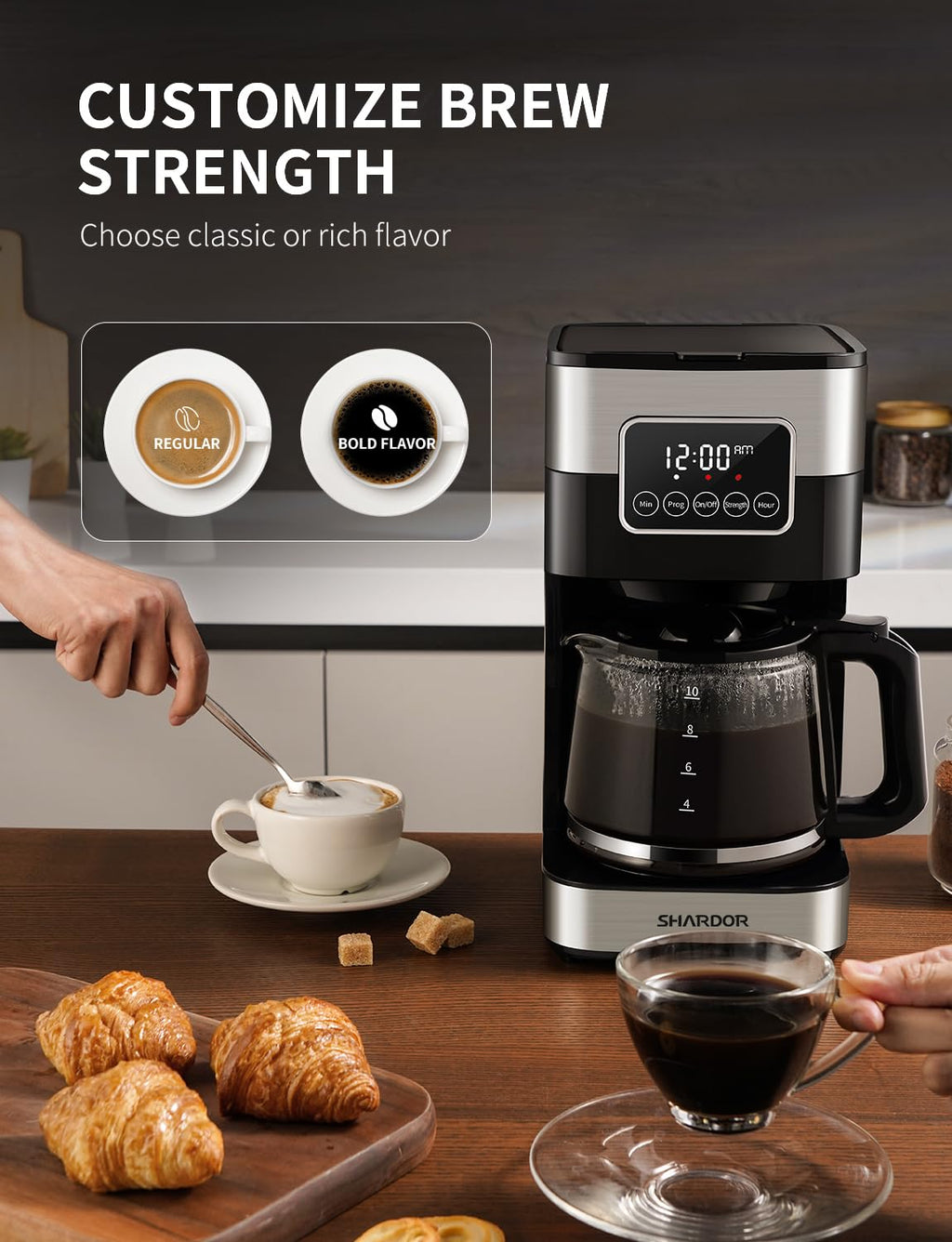 10-Cup Programmable Drip Coffee Maker with Permanent Filter D6491