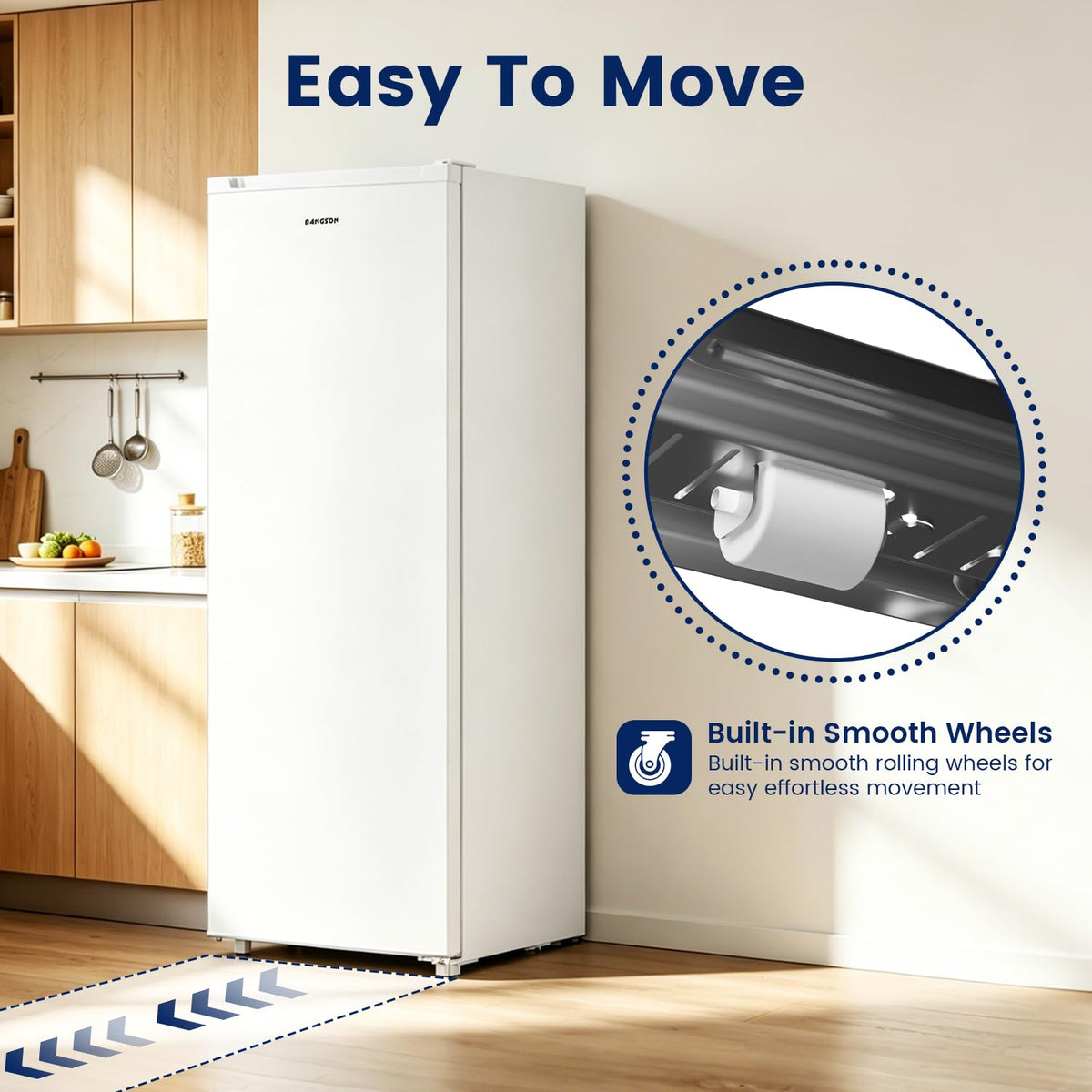 White 6.5 Cu.ft Upright Freezer D1825