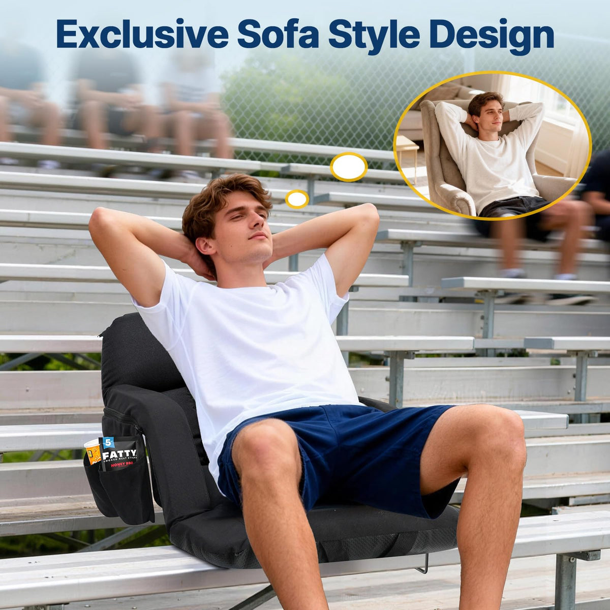 25'' Stadium Seat with Back Support, 2pcs M192