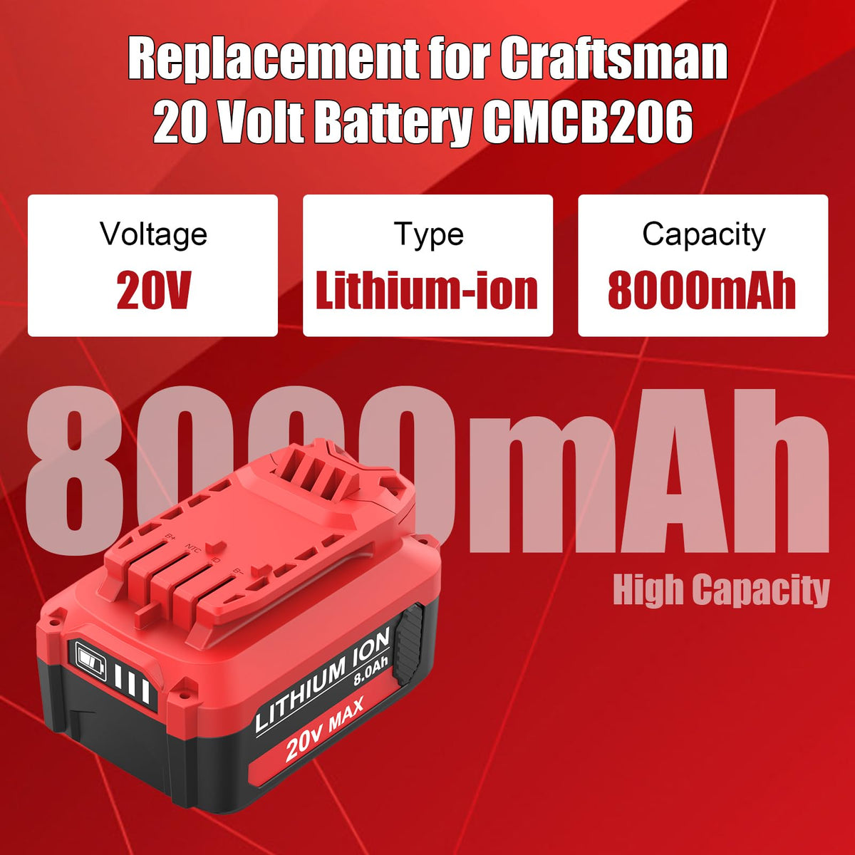 8000mAh Replacement Battery B55031