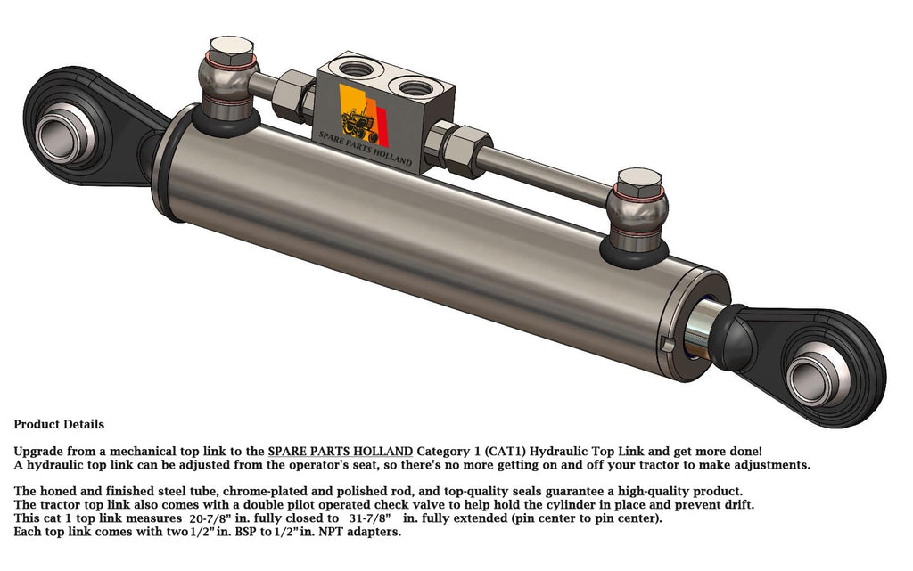 Hydraulic Top Link Cat 1-1 with Locking Block H251380