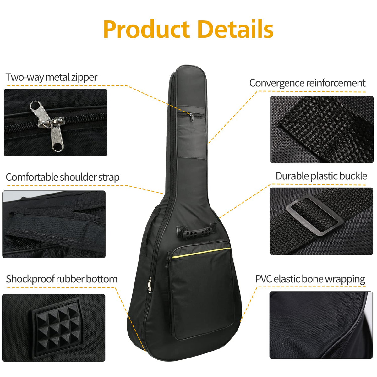 1/2/3 Pack 38-41 Inch Electric & Acoustic Guitar Bags I980176