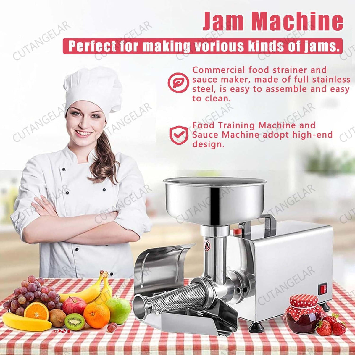450W Stainless Steel Electric Jam Maker V6439