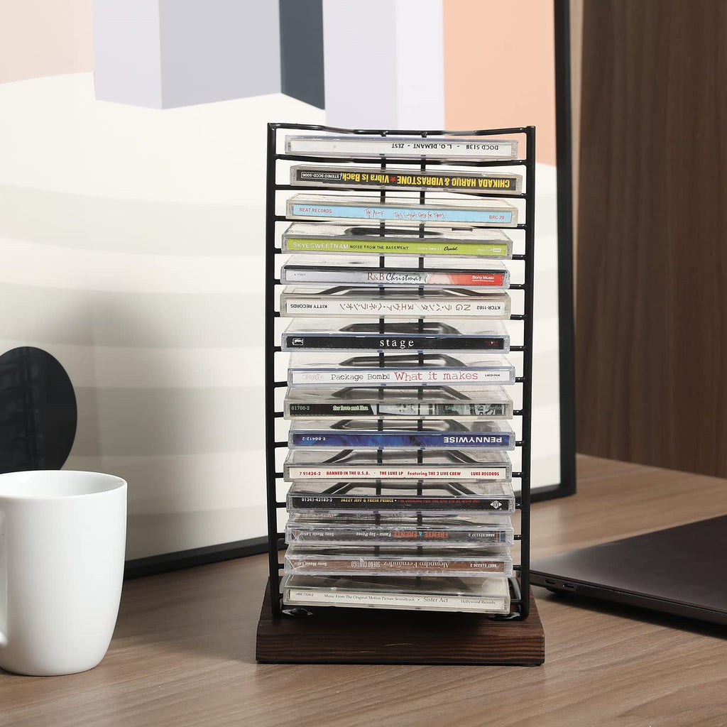 Black Metal CD Storage Rack D762502