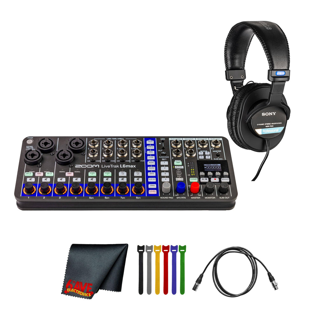 12-Channel Mixer & Headphones Bundle W32519
