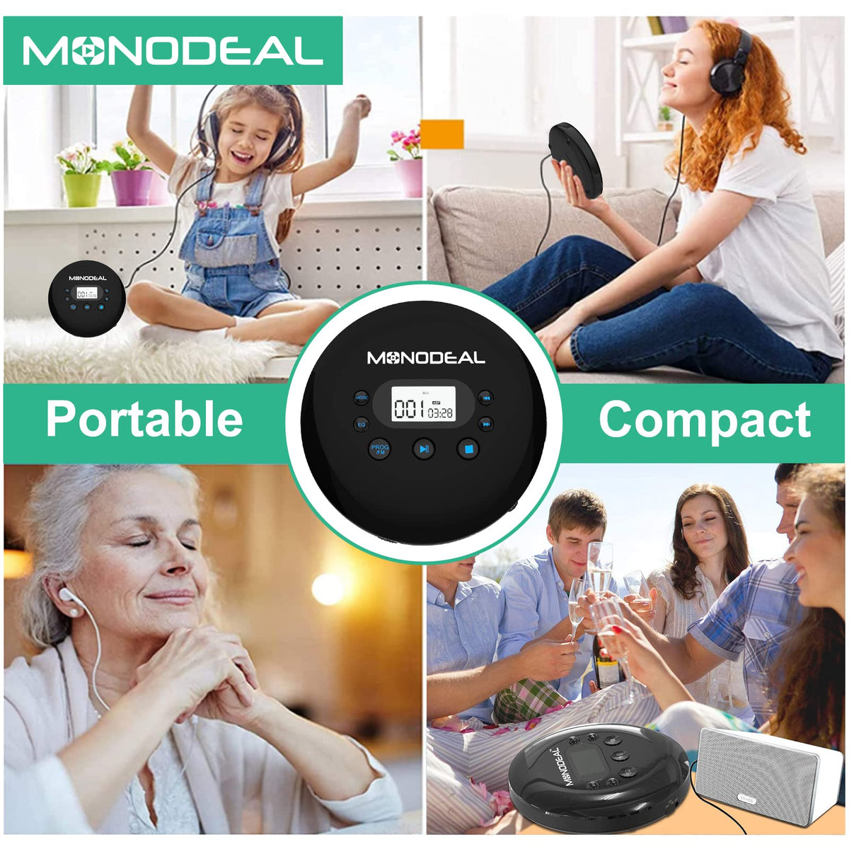 Portable CD Player with FM Transmitter R8137
