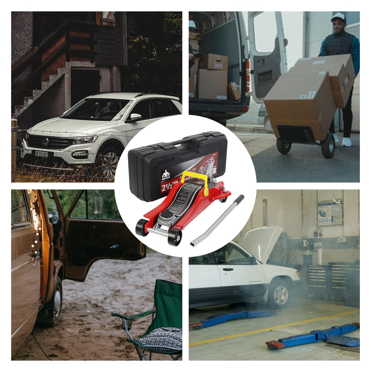 2.5 Ton Low Profile Hydraulic Floor Jack with Storage Case E920364