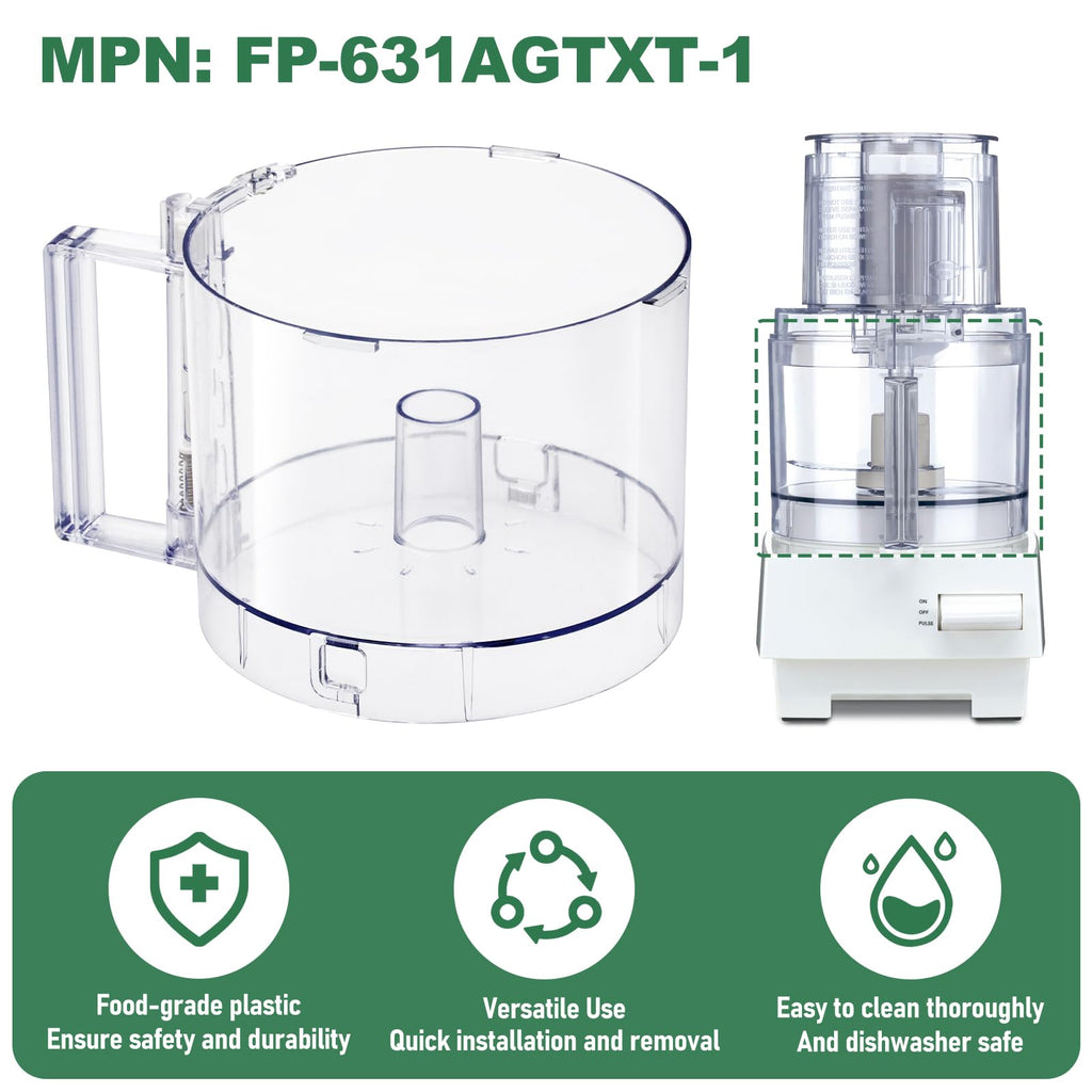 Food Processor Work Bowl 7-Cup with 4 Locking Tabs I499