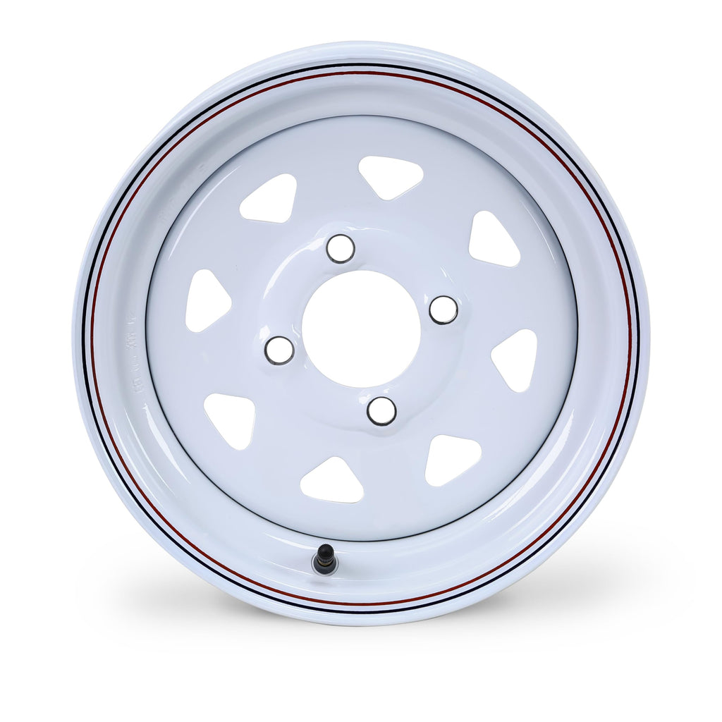 5.30-12 Trailer Tire & Wheel 6-Ply White Spoke Rim A24306