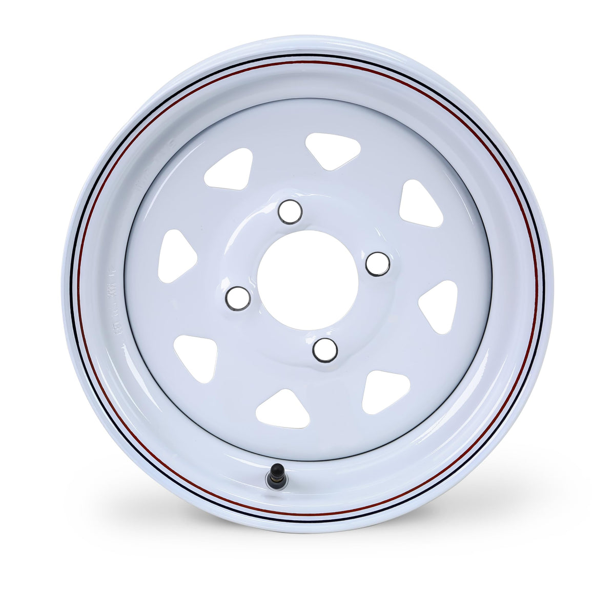 5.30-12 Trailer Tire & Wheel 6-Ply White Spoke Rim A24306