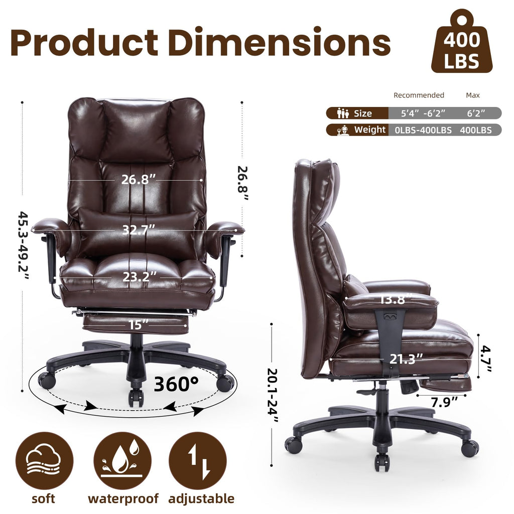 Big and Tall Office Chair with Foot Rest C74868