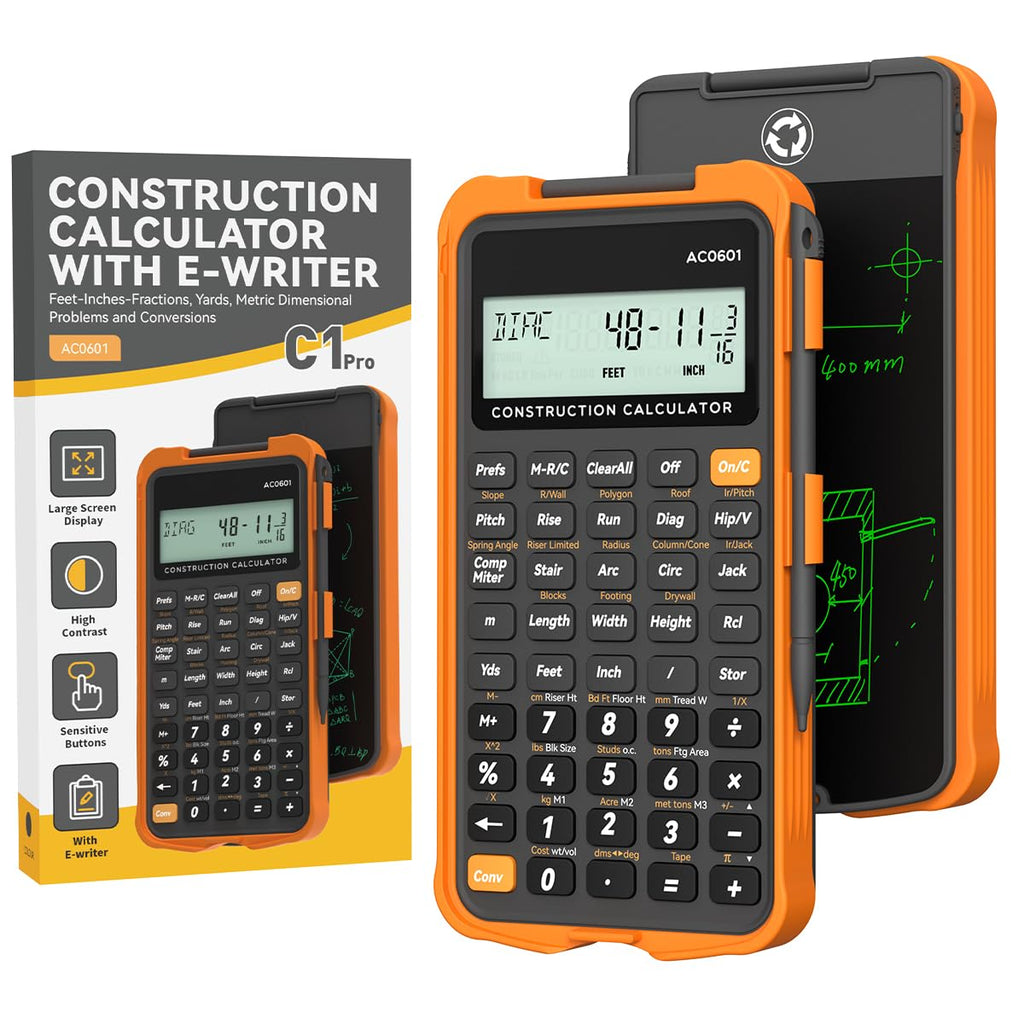 Construction Calculator with Writing Tablet O92981