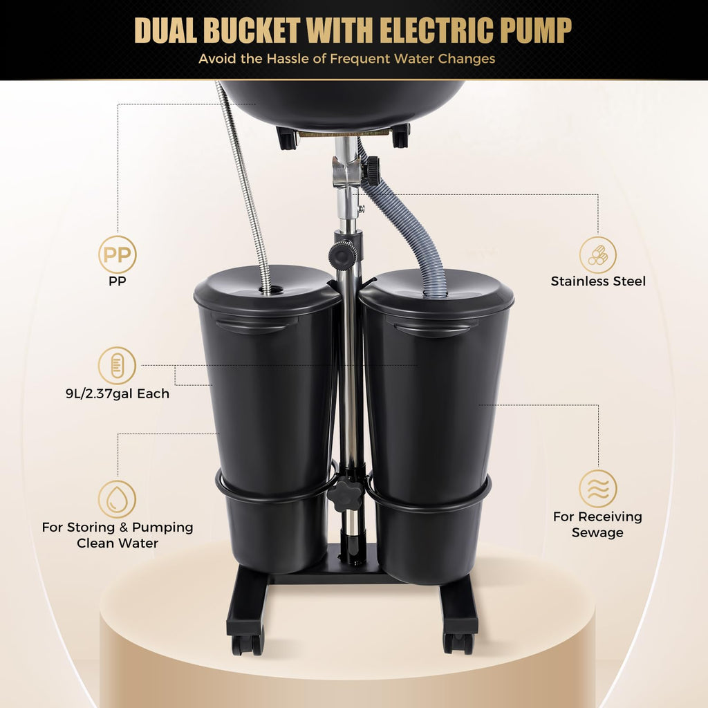Portable Shampoo Bowl with Electric Pump F499710