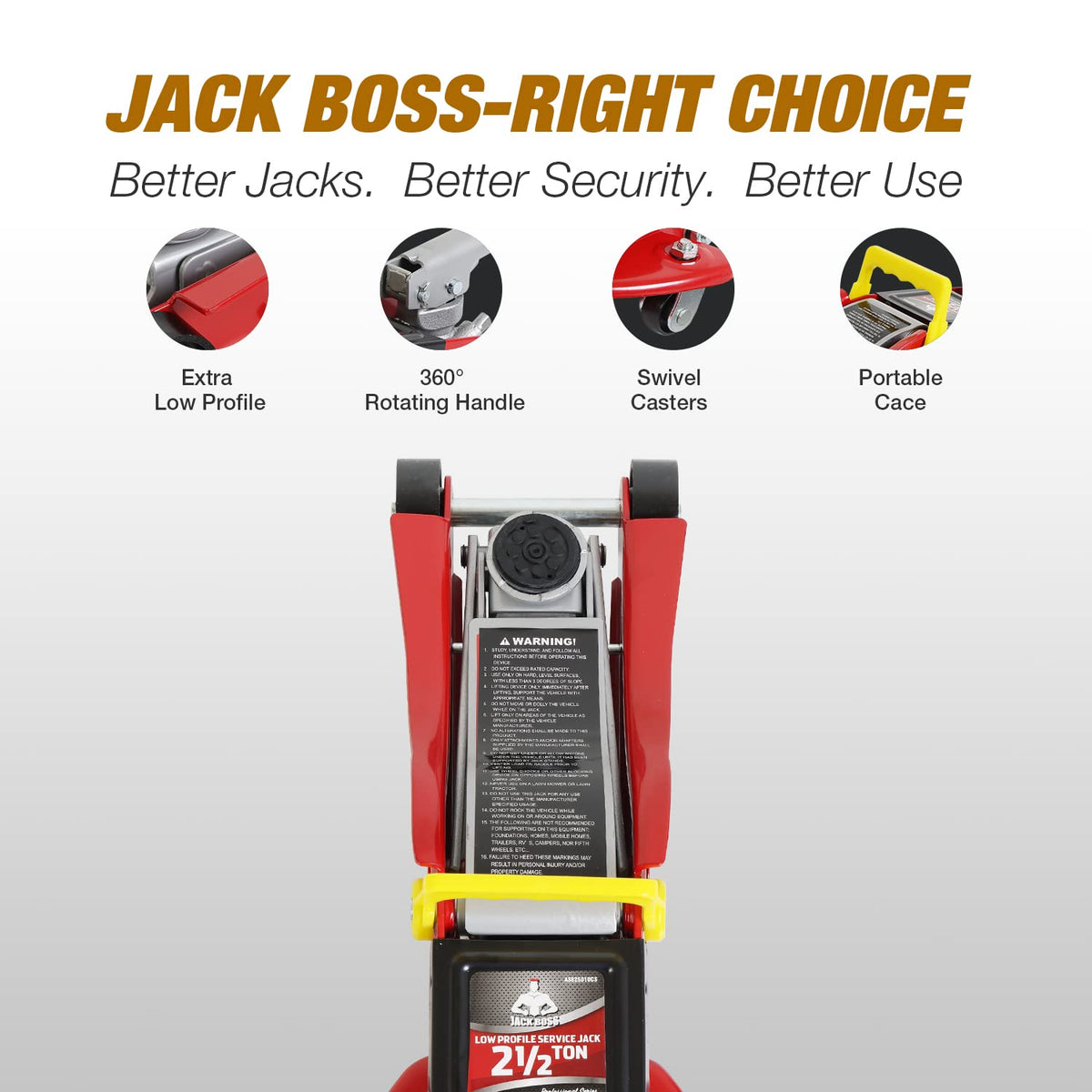 2.5 Ton Low Profile Hydraulic Floor Jack with Storage Case E920364