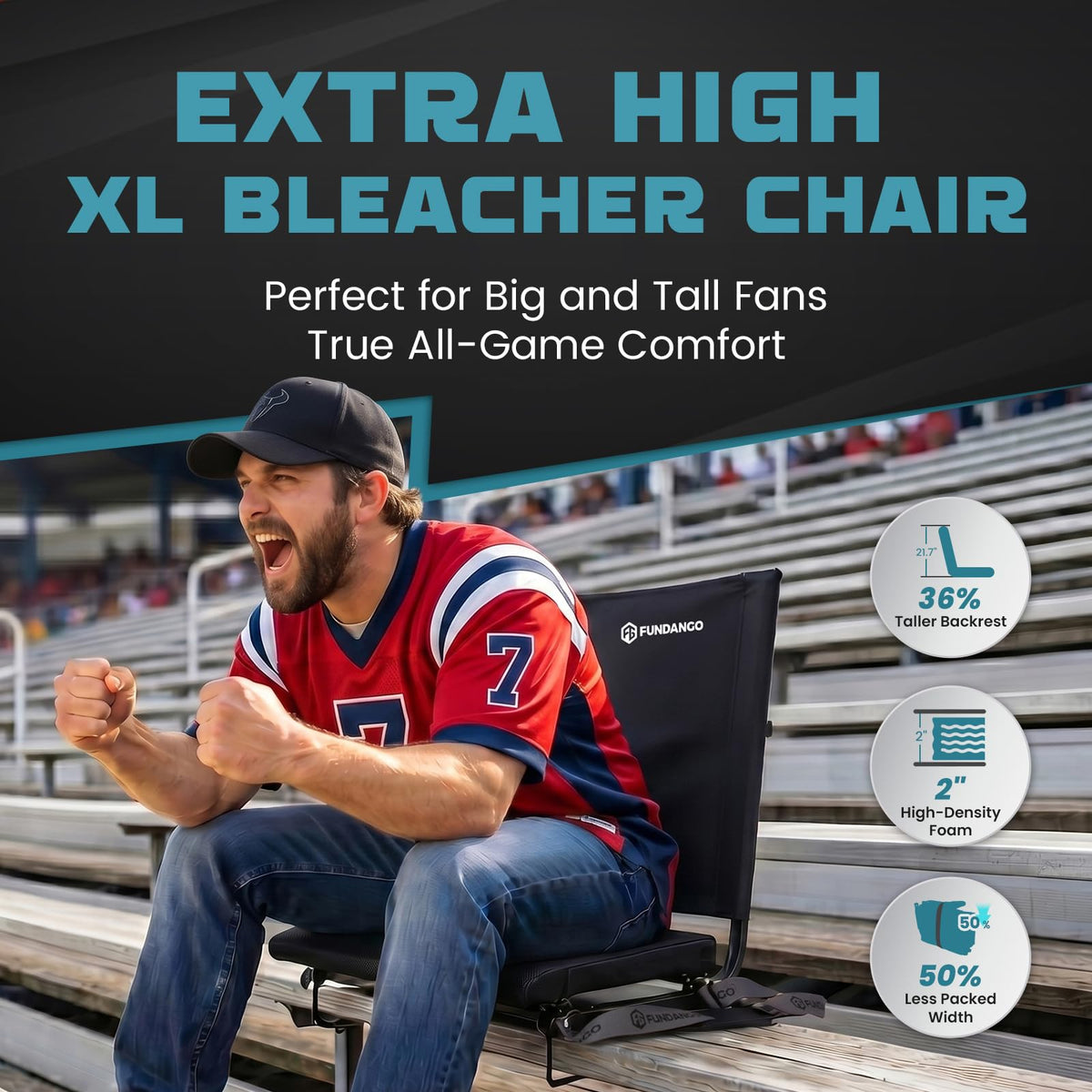 Folding Stadium Seat with Back Support G701