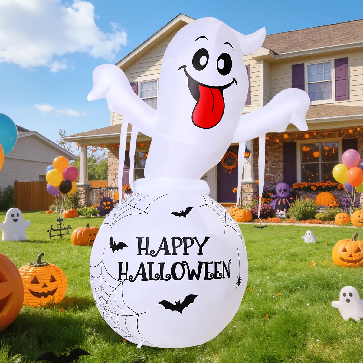 6FT Halloween Inflatables Ghost Yard Decor C625322