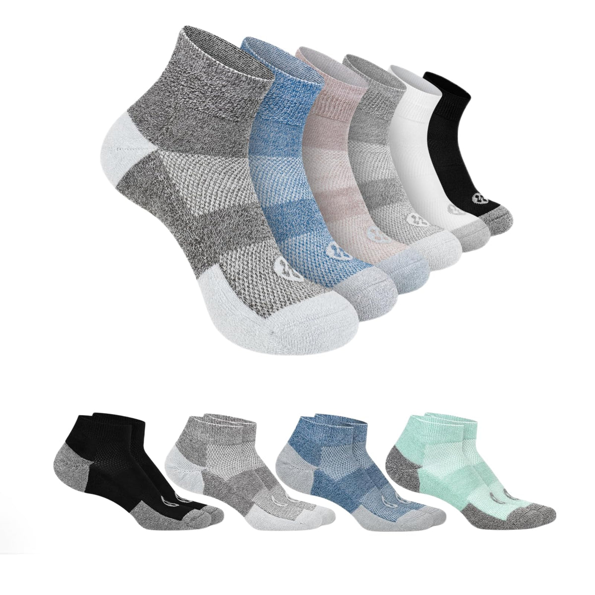 Diabetic Socks for Men, 10 Pairs Ankle & Low Cut Size 9-15 C964118
