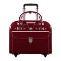 15" Leather Wheeled Laptop Briefcase Bag P403