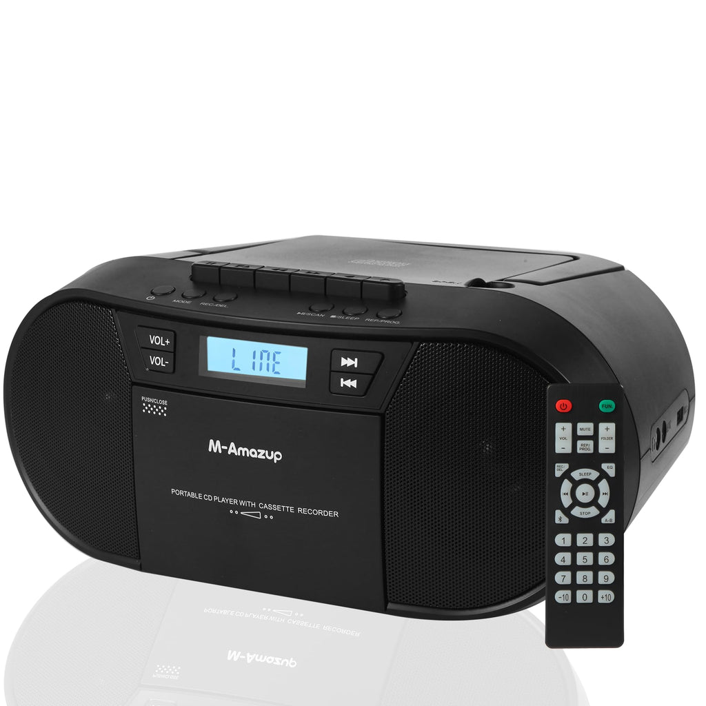 Portable CD Cassette Boombox with Bluetooth MP3 USB FM Radio P5930