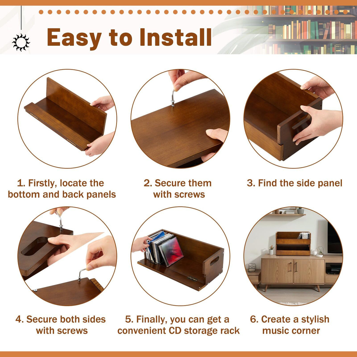 2 Set Wooden CD Storage Box J128566