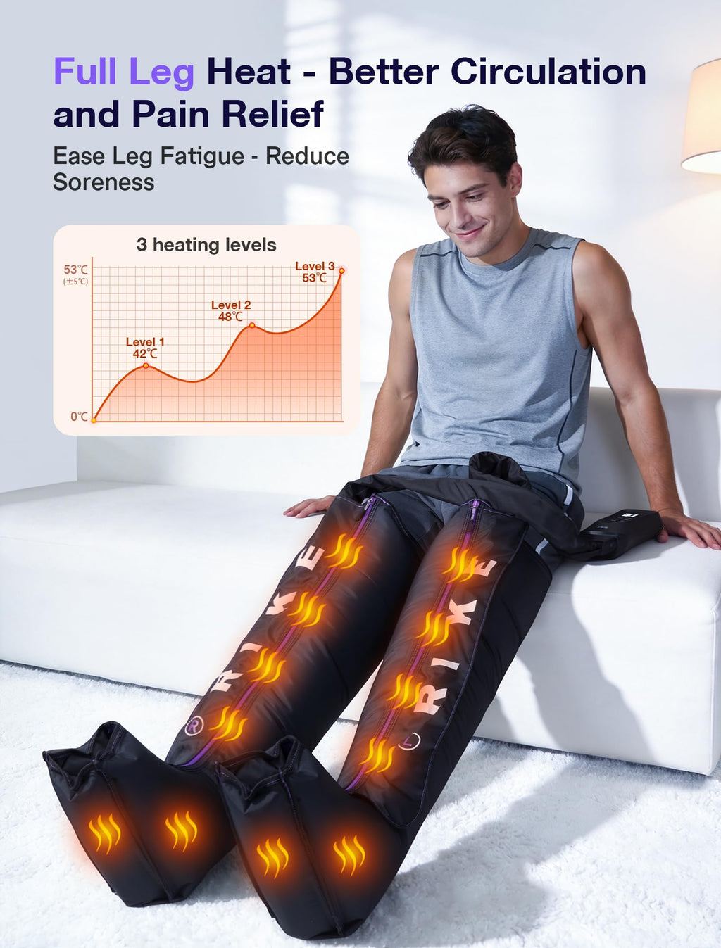 Leg Compression Massager with Heat R3292