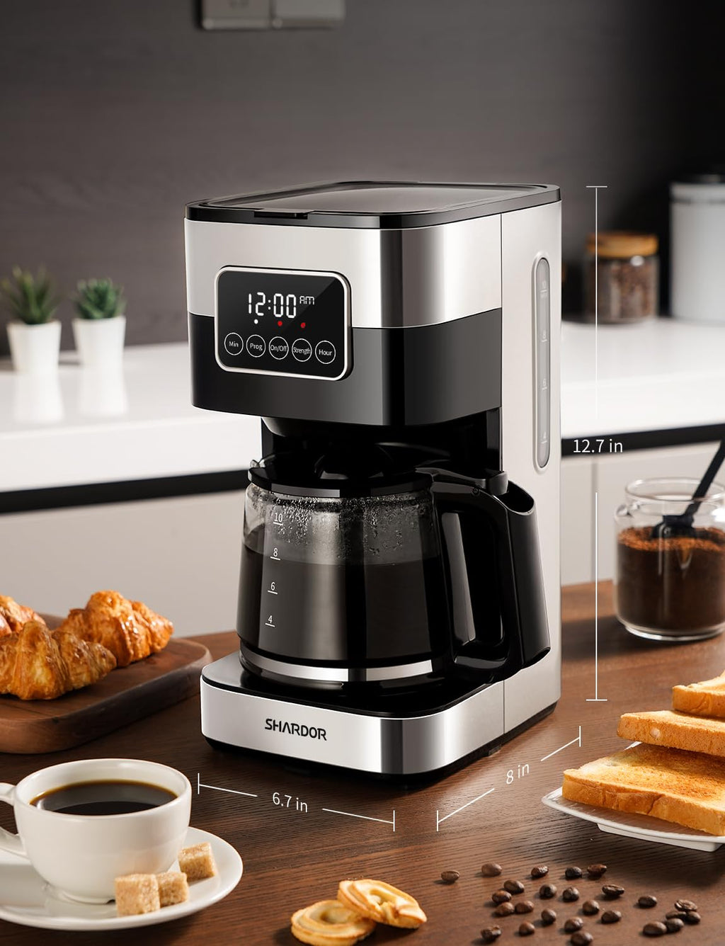 10-Cup Programmable Drip Coffee Maker with Permanent Filter D6491