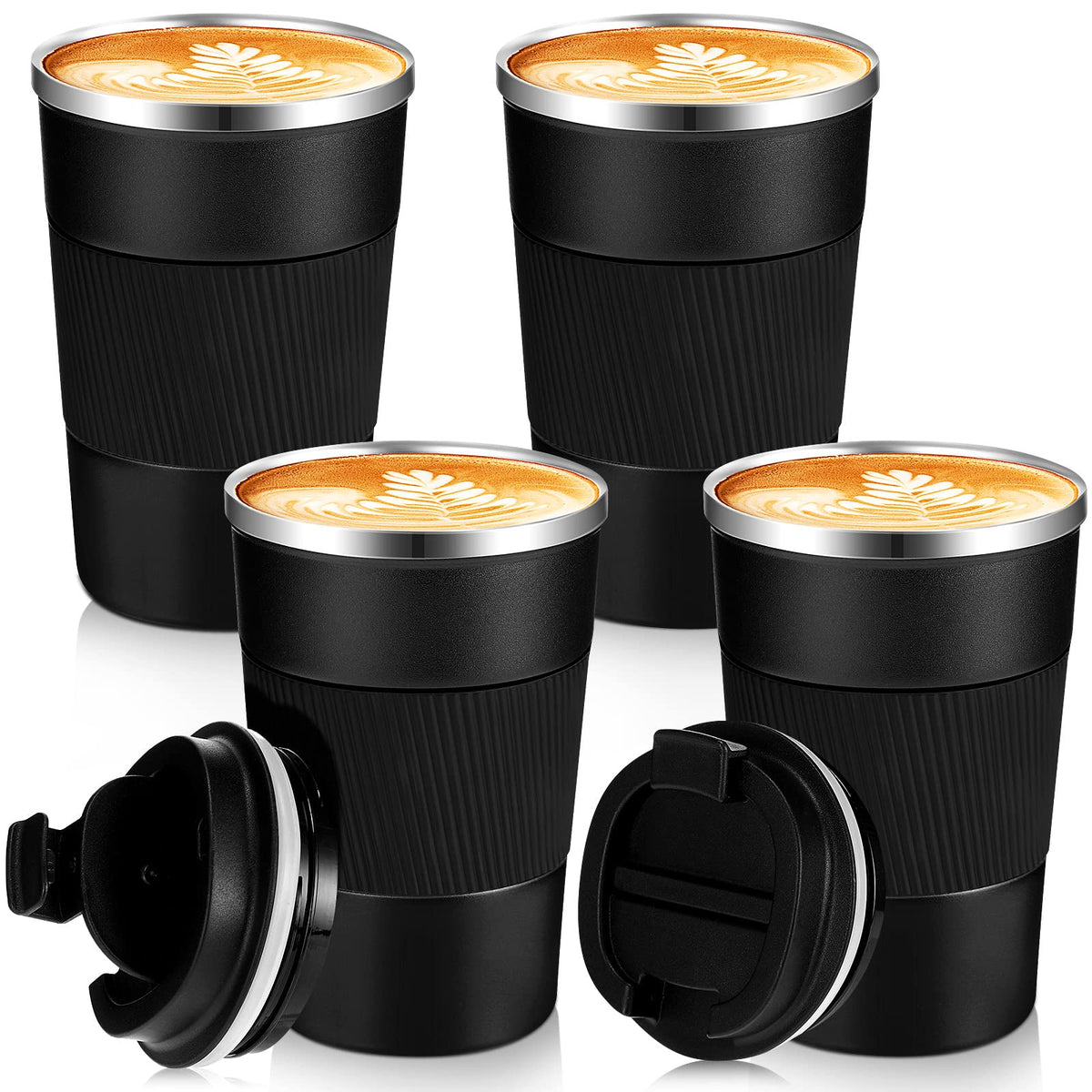 4 Pack 16 Oz Travel Coffee Mug with Lid K157116
