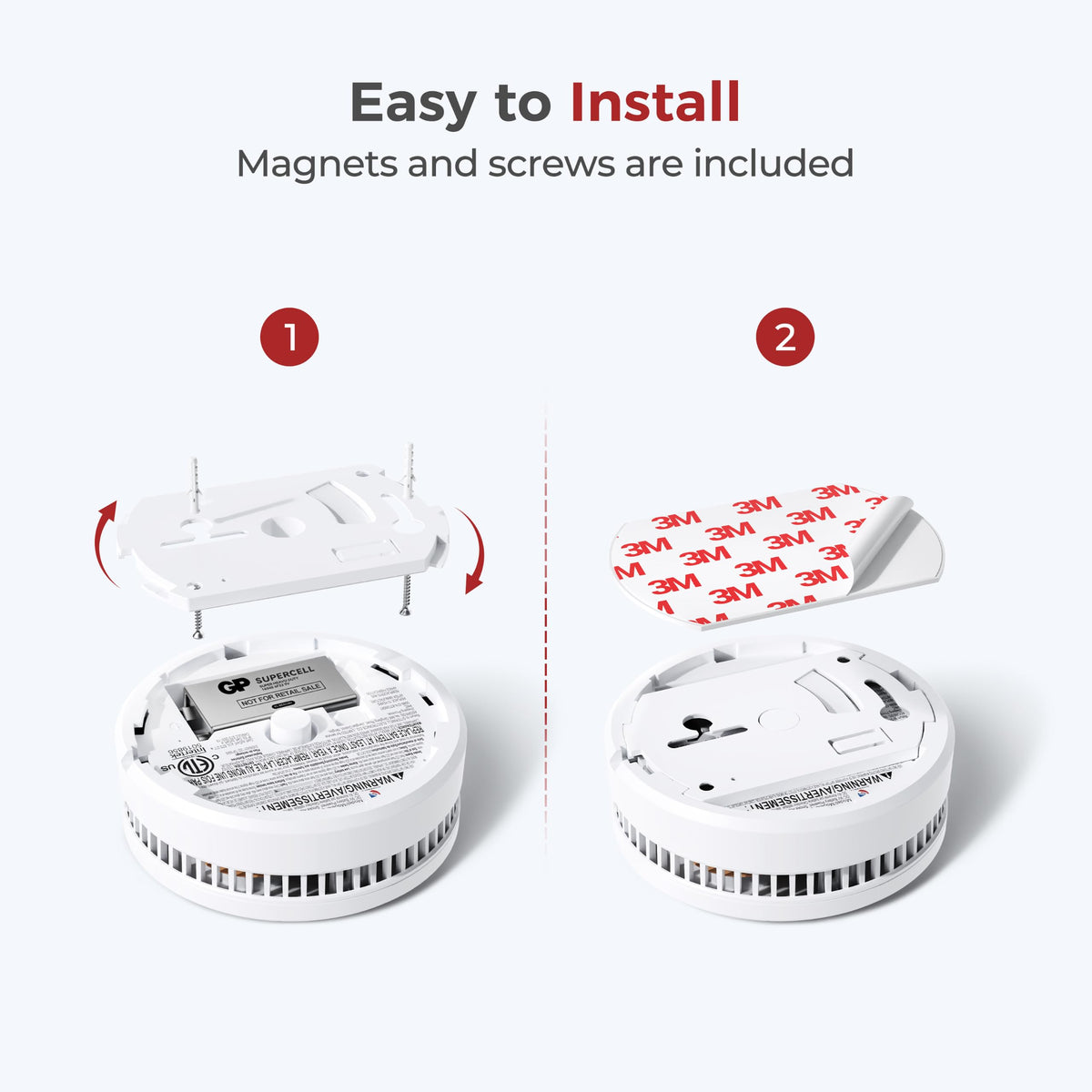 Smoke Detectors Replaceable Battery 1pack F356
