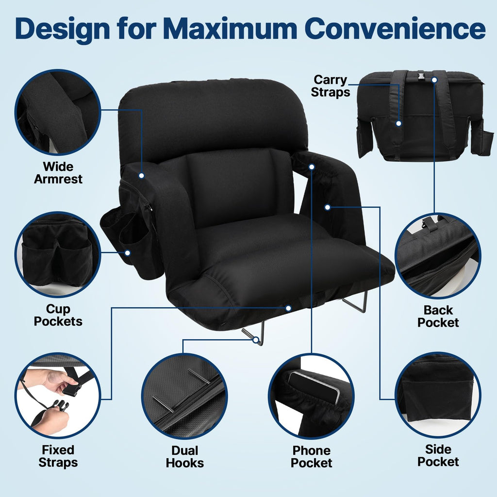25'' Stadium Seat with Back Support, 2pcs M192