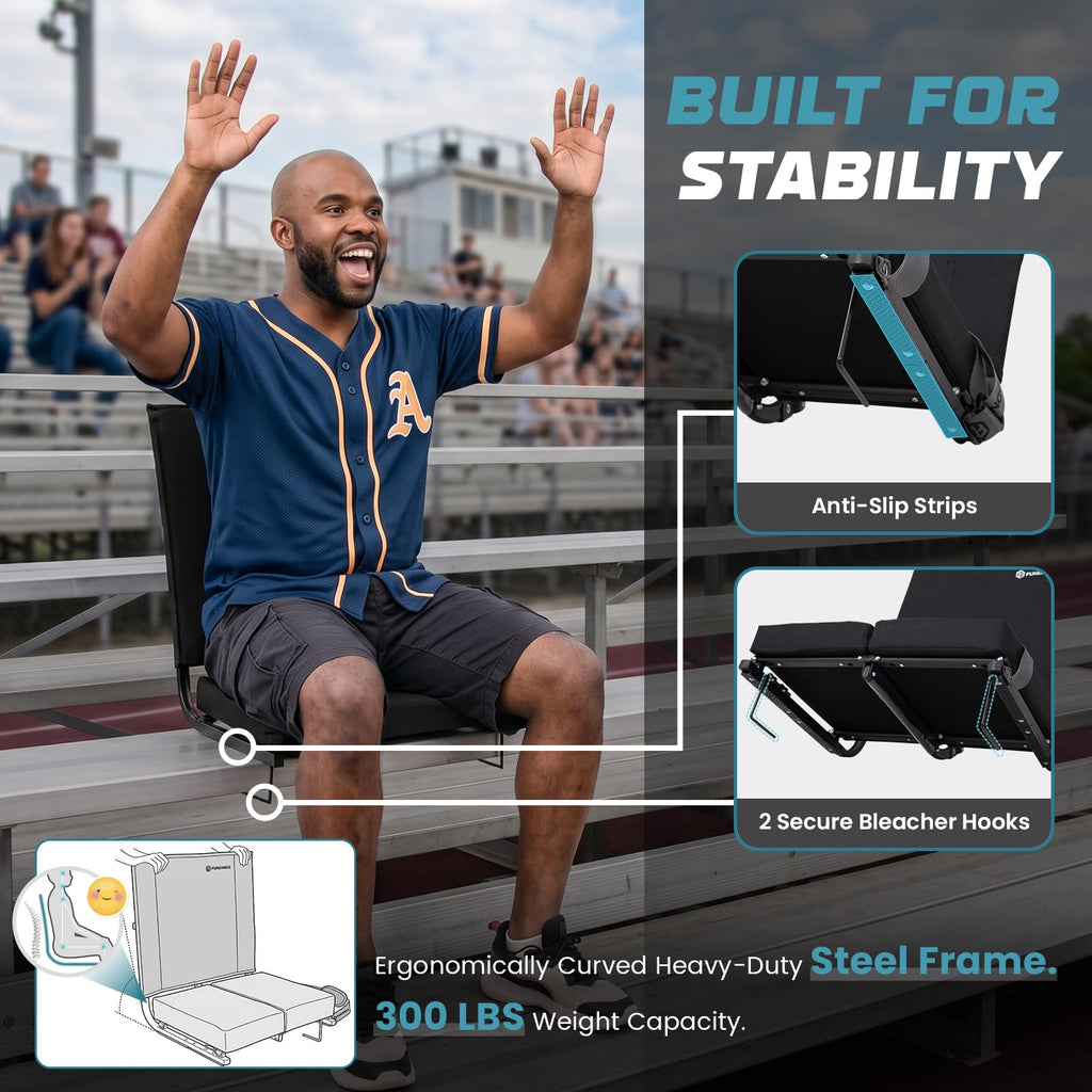 Folding Stadium Seat with Back Support G701