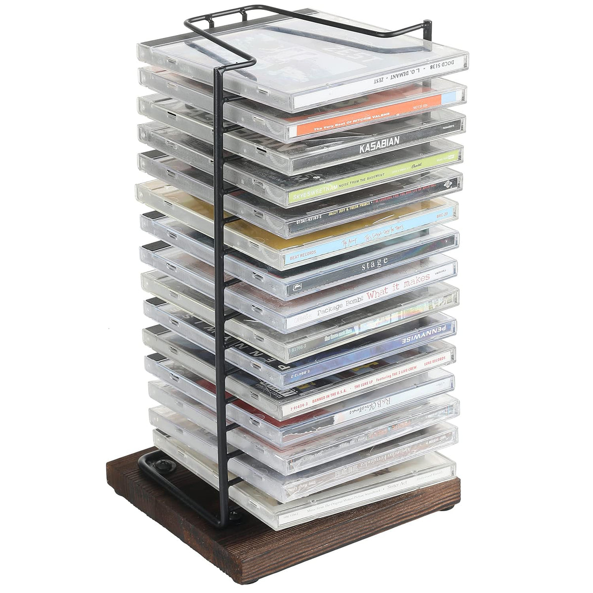 Black Metal CD Storage Rack D762502
